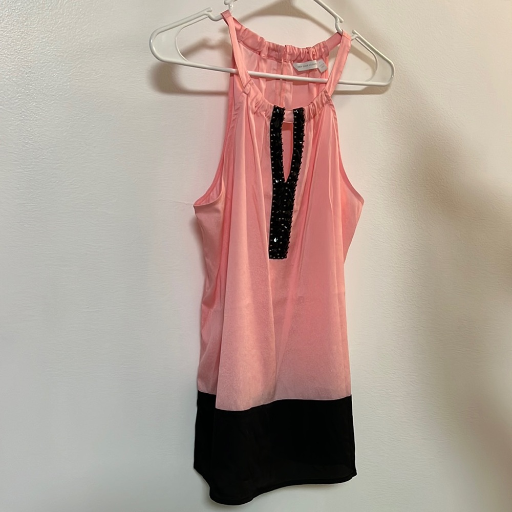 Women’s New York & Company Pink and Black Tank Top